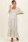 Cream Floral 3/4 Sleeve Maternity Maxi Dress