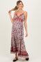 Cream Floral Twist Front Cutout Maternity Maxi Dress