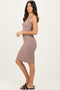 Mocha Ribbed Square Neck Tank Dress