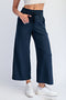 Navy Ankle Wide Leg Lounge Pants