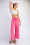 Fuchsia Ankle Wide Leg Lounge Pants
