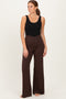 Espresso Crossover Waist Active Wide Leg Pant