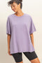 Dusty Purple Oversized Mineral Wash T-Shirt