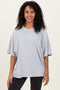 Heather Grey Cotton Oversized Tee