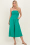 Kelly Green Double Layered Strapless Tube Top Jumpsuit