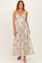 Cream Criss-Cross Back Mesh Dress