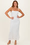 White Floral Lace Cutout Maxi Dress