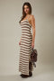 Mocha Knit Striped Sleeveless Dress