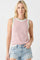 Pink Striped Stitch Detail Knit Tank