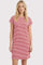 Red Striped Basic Dress
