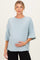 Light Blue Raw Cut Edge Maternity Boxy Tee