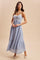 Blue Lace Accent Maxi Dress