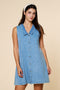 Denim Button Down Mini Shirt Dress