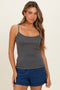 Charcoal Basic Adjustable Strap Cami
