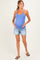 Light Blue Washed Maternity Denim Shorts