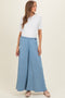 Light Denim Chambray Wide Leg Maternity Pants