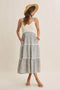 Dusty Mint Floral Crochet Knit Top Floral Skirt Dress