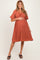 Brick Textured Bubble Sleeve Maternity Dress