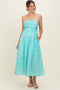 Mint Gingham Maternity Midi Dress
