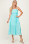 Mint Gingham Midi Dress