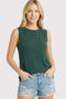 Dark Green Knit Sleeveless Top