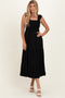 Black Smocked Tiered Ruffle Detail Dress