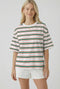Green Multi Stripe Relaxed Tee