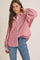 Brick RedDrape Batwing Button-Down Shirt