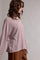 Light Pink Striped Oversized Long Sleeve Polo