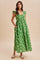 Fern Floral Ruffle Strap Maxi Dress