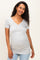 Heather Grey V-Neck Ruched Side Maternity Top