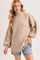 Oatmeal Oversized Mock Neck Tunic Sweater