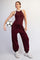 Dark Cherry Terry Drawstring Joggers