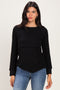 Black Nursing Layered Knit Top