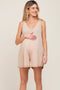 Taupe Rounded V-Neck Sleeveless Maternity Romper