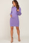 Lavender Mock Neck Maternity Sweater Dress