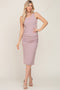 Mauve Ruched Midi Tank Dress