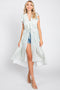 Mint Floral Ruffle Cover-Up