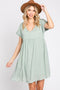 Mint Striped Pocketed Dress