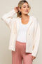 Cream Zip Up Hooded Maternity Cardigan