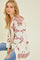 Cream Print Fuzzy Cardigan