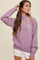 Purple Sequin Knit Mock Neck Sweater