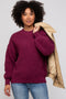 Burgundy Ribbed Sweater