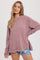 Mauve CrewneckSlouchy Stripe Top