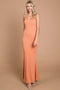Peach Ribbed Maxi Dress