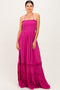 Purple Smocked Open Back Maxi Dress