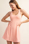 Peach Tennis Racerback Romper Dress