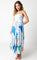 Light Blue Striped Colorblock Dress