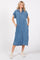 Blue Chambray Button Down Midi Dress