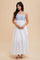 Navy Blue Floral Lace-Up Back Maternity Maxi Dress